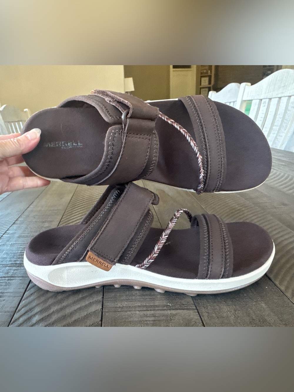Merrell Terran 4 Backstrap Slide Sandals Nutshell/Bracken Women's Size 8 (NWOT)